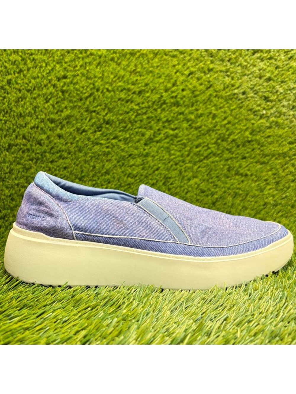 Vionic Kearny Platform Womens Size 10 Denim Blue Casual Slip On Shoes Sneakers